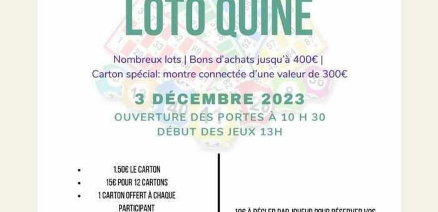 Loto Quine - Pays du Coquelicot